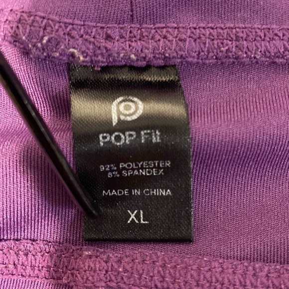 F womens Pop Fit stretchysolid purple runny/ athletic pants size XL. EUC - Picture 8 of 8